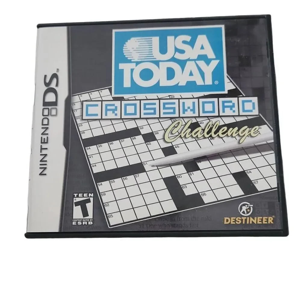 Nintendo DS USA Today Crossword Challenge Game with Case